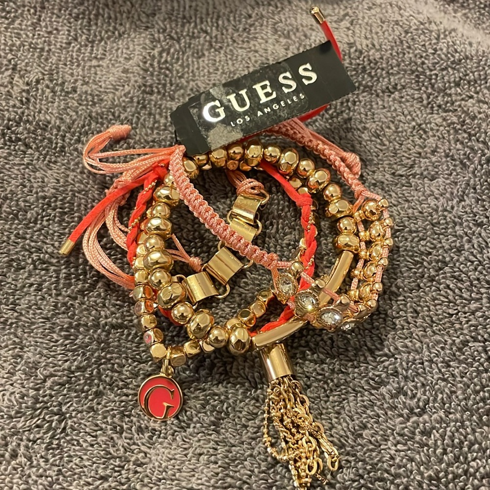 Guess Friendship Bracelet 5 Piece Set.